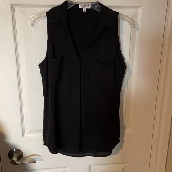 Black express portofino button down top - Picture 3 of 3